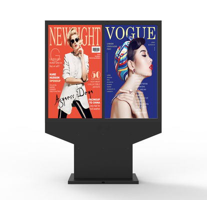 Beli 55 Inch Digital Standee Outdoor Signage Kiosk Dual Screen Sistem Windows Linux pembuatan online