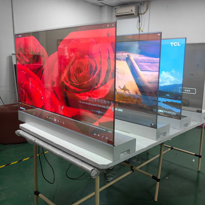 Beli 55 Inch Kontras 64x32 Putih Biru OLED Layar Smart TV Monitor online manufacture