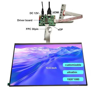 Beli 12.5 Inci Ultrathin TFT LVDS Sunlight LCD Display Laptop Pemantauan Seluler pembuatan online