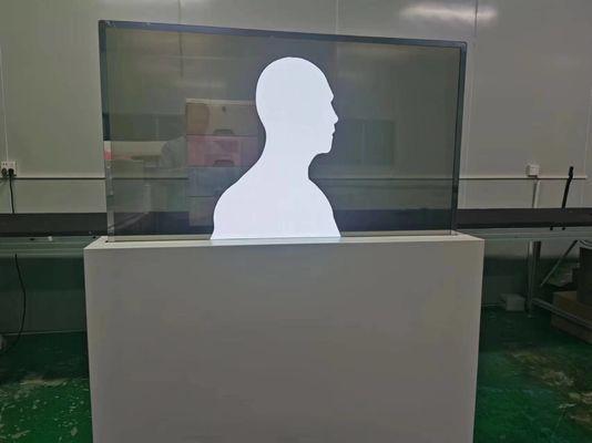 Beli 55 inci Transparan OLED Monitor Mekanis Lift Premium Sensing Panel Sentuh online manufacture