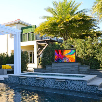 Beli 55 Inch Layar Iklan LCD Outdoor dengan Kecerahan 3000nits, Tahan Air IP67, dan Kaca Anti-silau pembuatan online