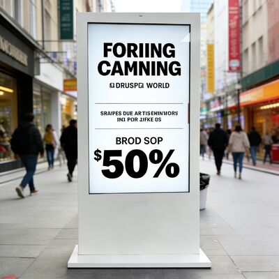 Beli 75 Inci 3000nits Kecerahan IP65 Tahan Air Digital Signage Luar Ruangan dengan Resolusi 4K dan OS Android pembuatan online