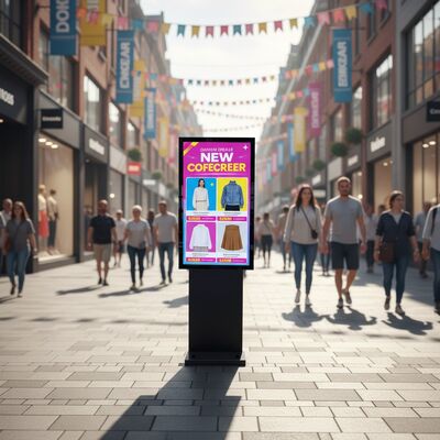 Beli 49 inci IP65 Waterproof Outdoor Digital Signage dengan 3000cd/m2 Kecerahan LCD Advertising Display pembuatan online