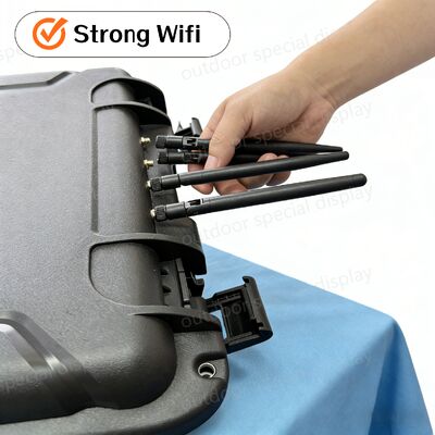 Beli 15.6 inci Portable Outdoor Control Case dengan 1000-nit High-Brightness Touchscreen Dibangun-in Keyboard dan Baterai isi ulang pembuatan online