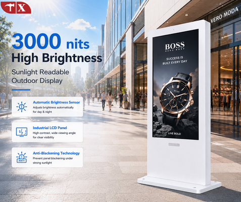 Beli Tampilan Iklan LCD Luar Ruang Komersial 75” dengan Kecerahan Tinggi 3000nits pembuatan online