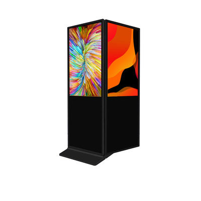 Double Side Floorstanding Digital Signage Komersial Digital Screen 4K 55 inci