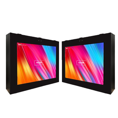 Waterproof 21,5 Inch Outdoor Wall Mounted Digital Signage 1500nits Layar Horizontal