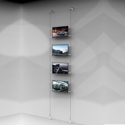Android 11 Wifi Remote Glass Window Hanging Digital Signage dengan Aluminium Alloy Housing